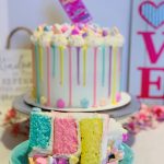 Conversation Heart Cake (slice cut)