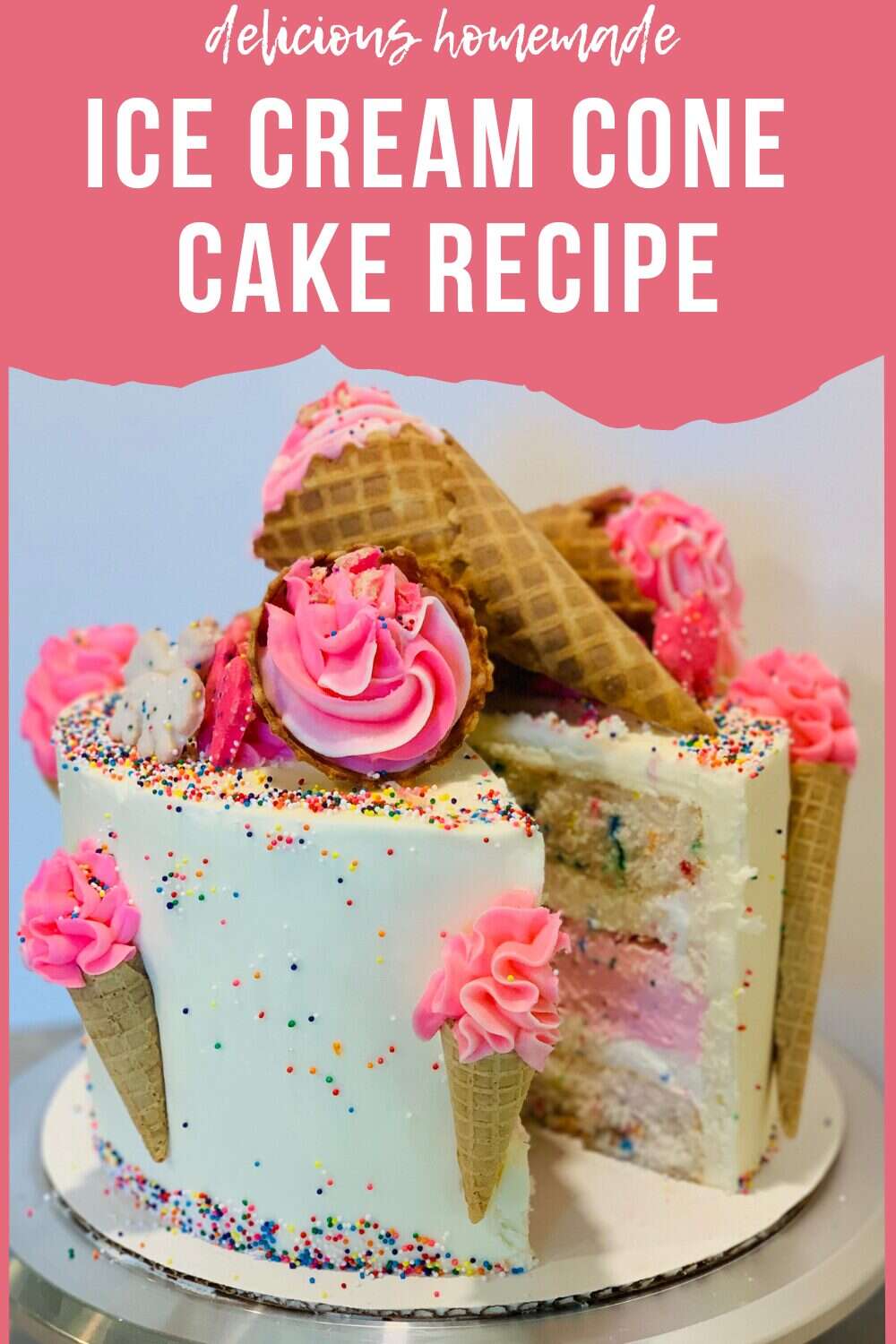 Ice Cream Cone Cake No Ice Cream Maker Required Intensive Cake Unit