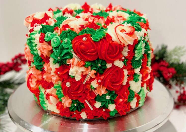 Christmas Color Cake