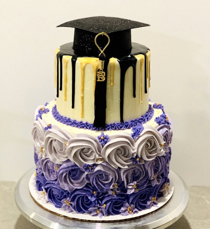graduation "drip" cake tutorial