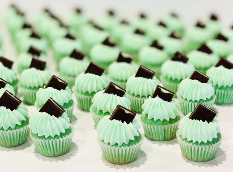 Mini Mint Cupcakes